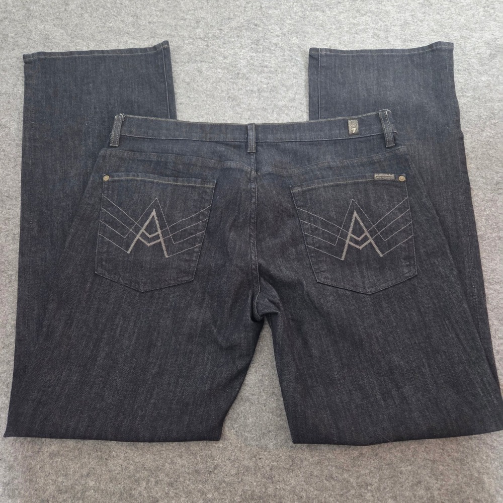 7 For All Mankind Mens 36 Bootcut Jeans Dark Wash Stretch Denim